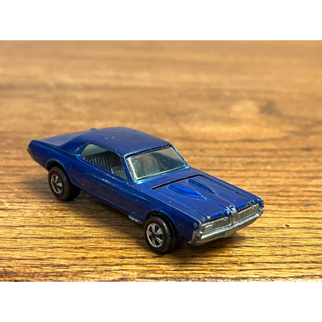 Vintage 1967 Hot Wheels Redline Custom Cougar Blue  - CLEAN