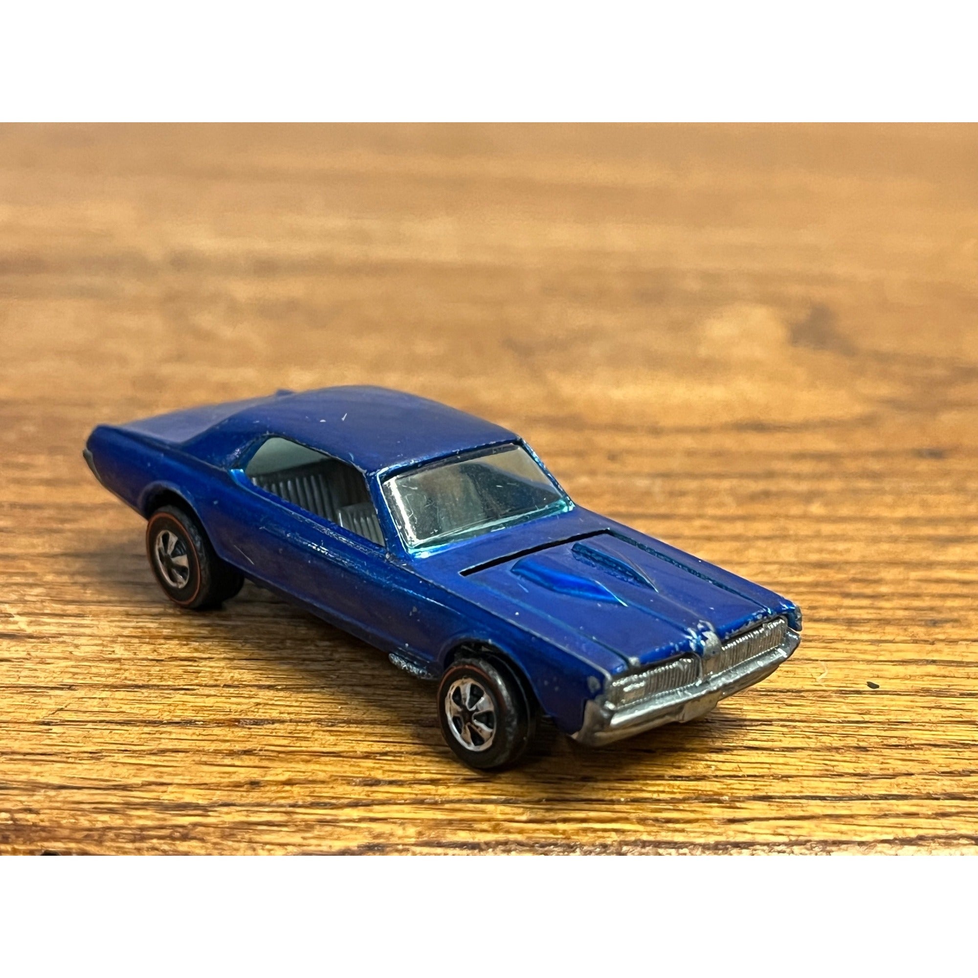 Vintage 1967 Hot Wheels Redline Custom Cougar Blue  - CLEAN