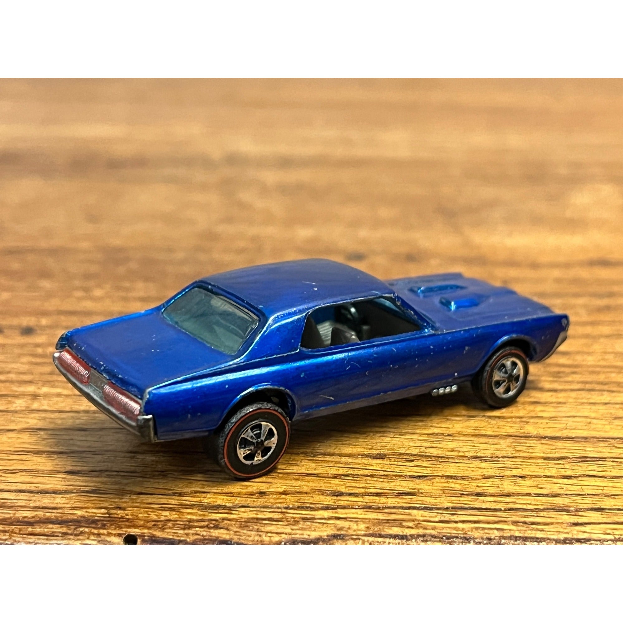 Vintage 1967 Hot Wheels Redline Custom Cougar Blue  - CLEAN