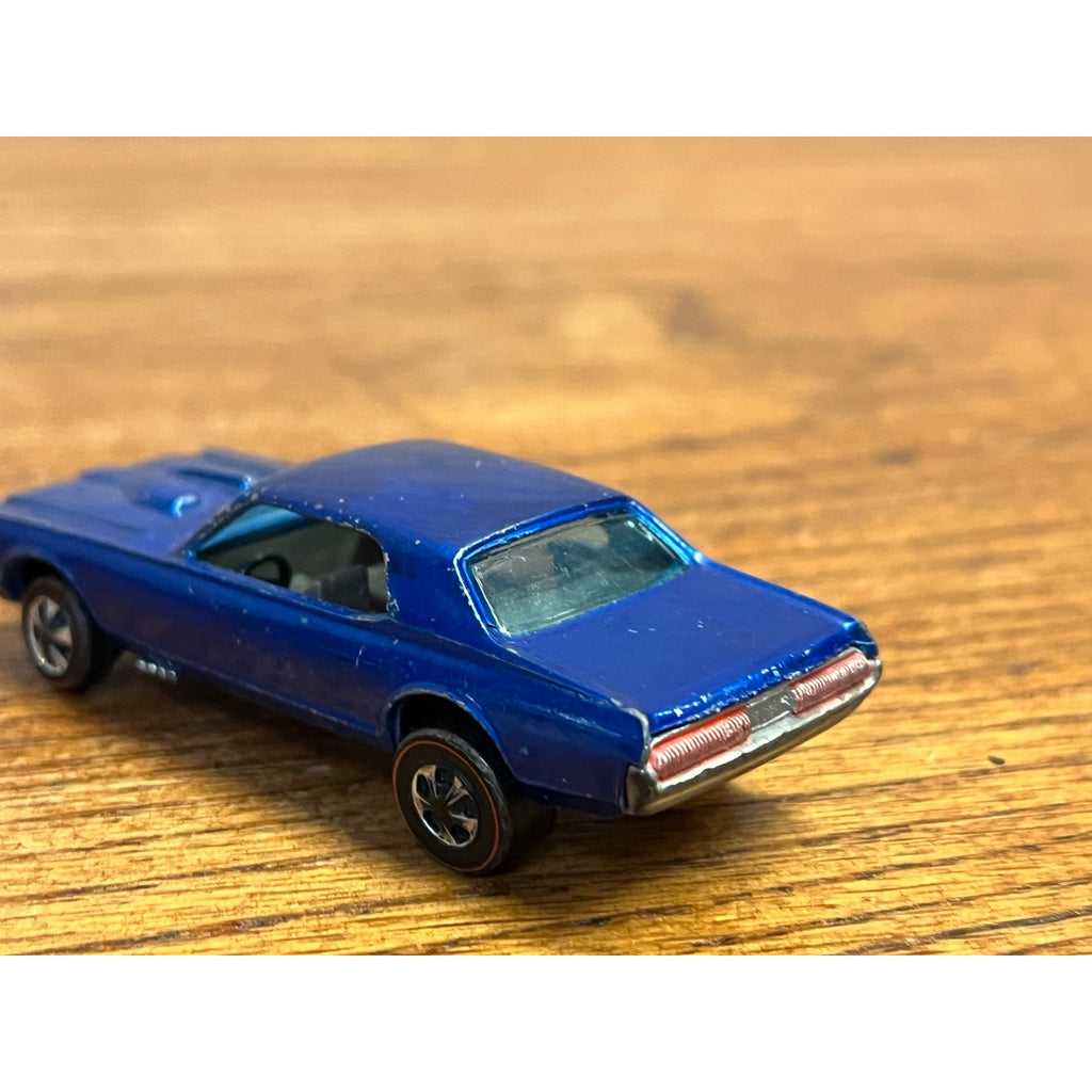 Vintage 1967 Hot Wheels Redline Custom Cougar Blue  - CLEAN