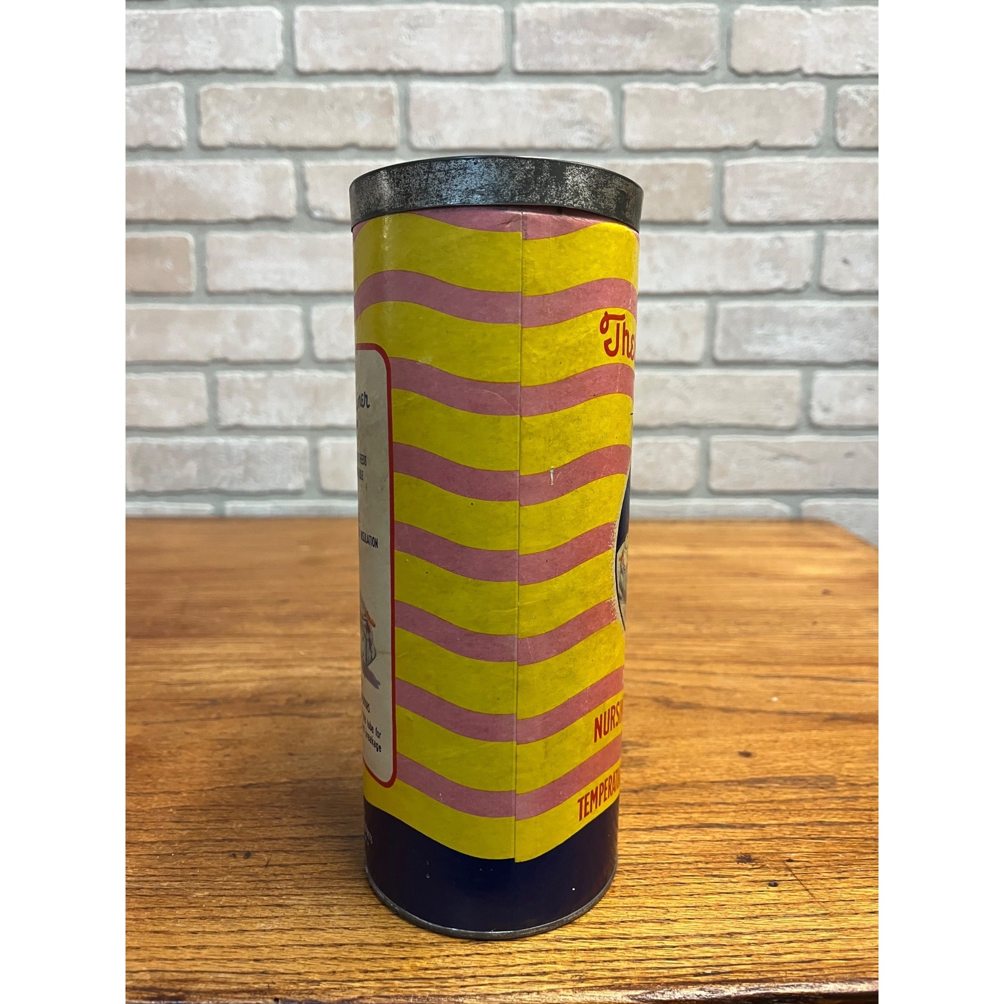 Vintage 1950s Baby's Thermo-Tainer Insulated Nursing Bottle Holder w/ Tube