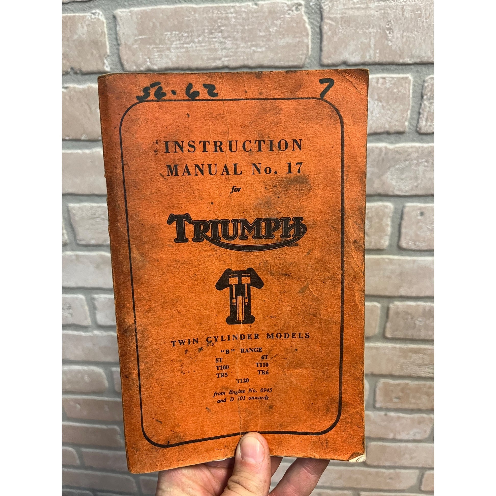 Original Triumph Motorcycle Instruction Manual No. 17 March 1968 Edition