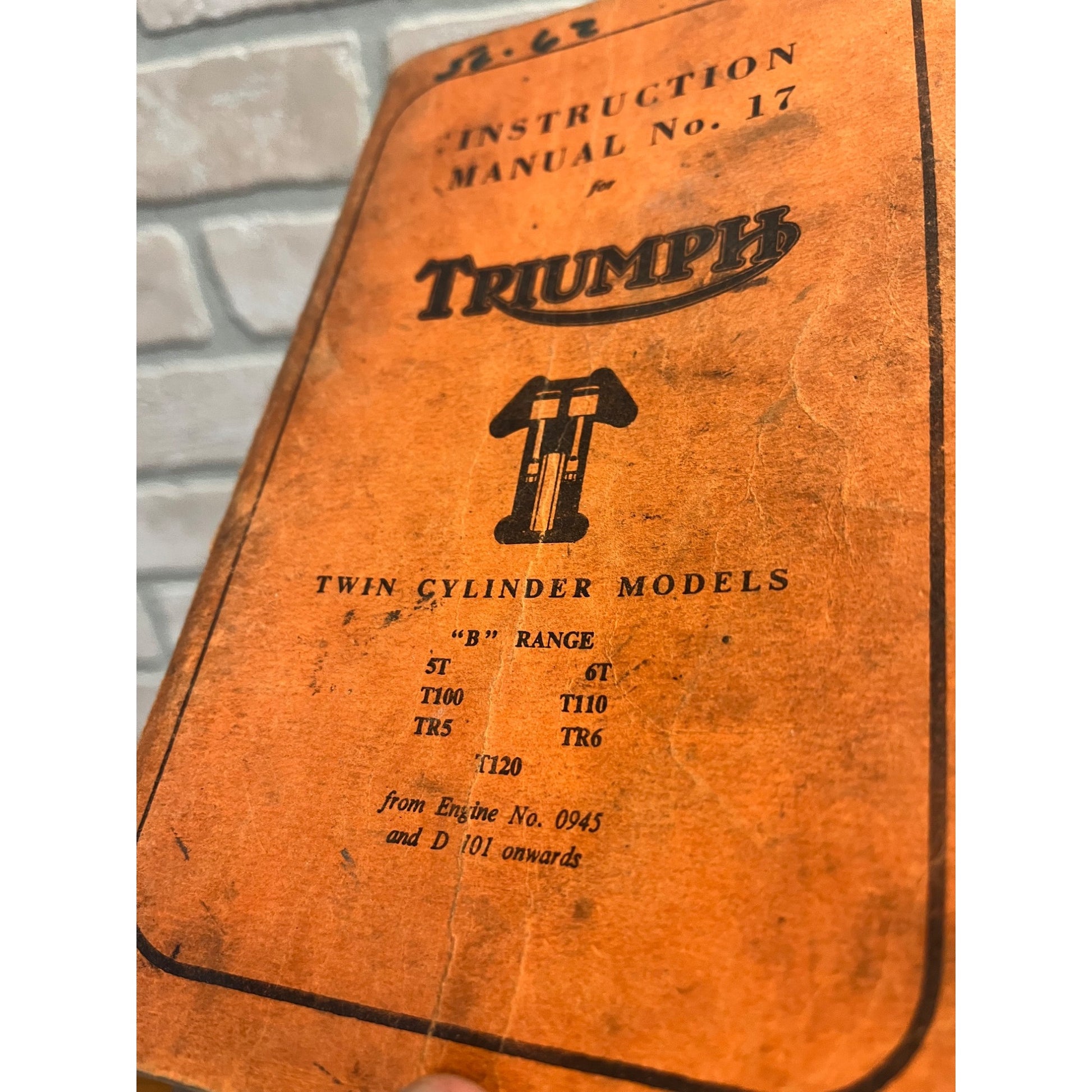 Original Triumph Motorcycle Instruction Manual No. 17 March 1968 Edition