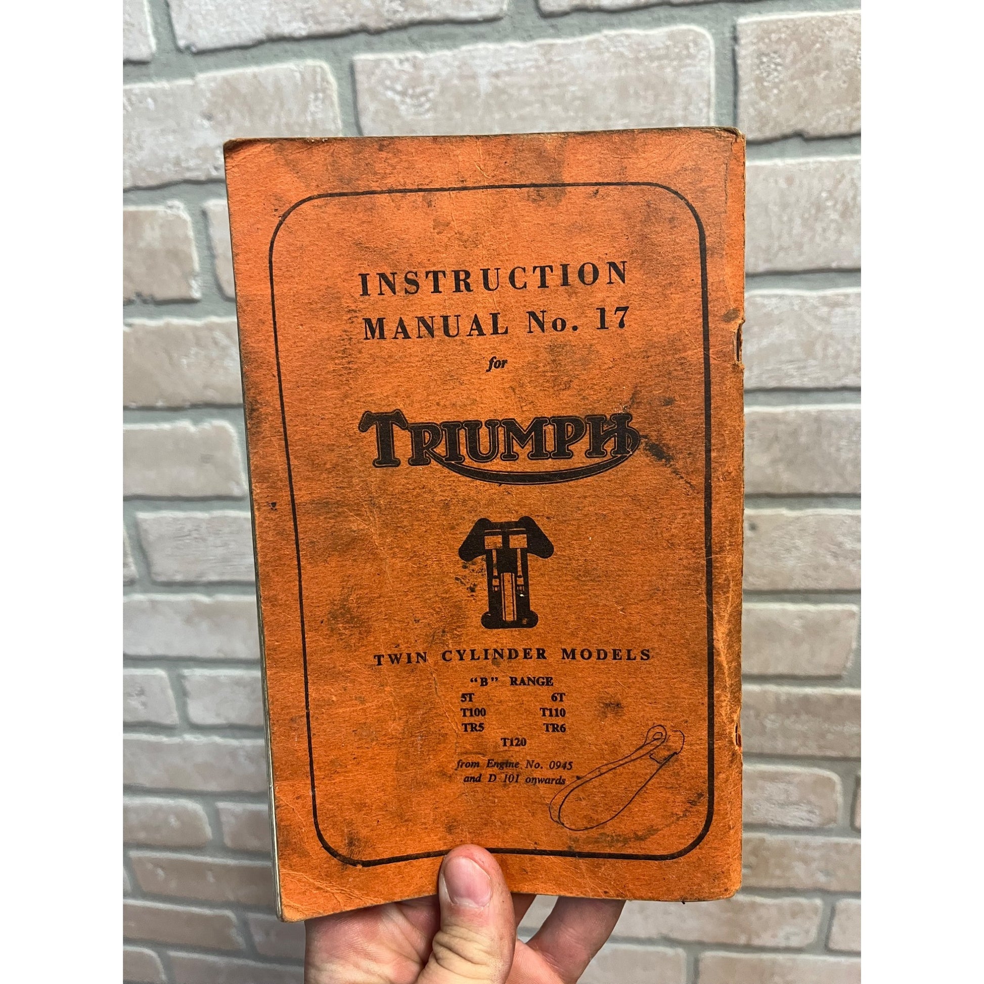 Original Triumph Motorcycle Instruction Manual No. 17 March 1968 Edition