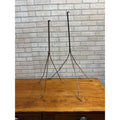 Pair Antique Lightning Rod Tripod Stands Twisted Wrought Iron Barn Roof Finials
