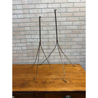 Pair Antique Lightning Rod Tripod Stands Twisted Wrought Iron Barn Roof Finials