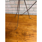 Pair Antique Lightning Rod Tripod Stands Twisted Wrought Iron Barn Roof Finials