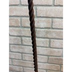 Pair Antique Lightning Rod Tripod Stands Twisted Wrought Iron Barn Roof Finials