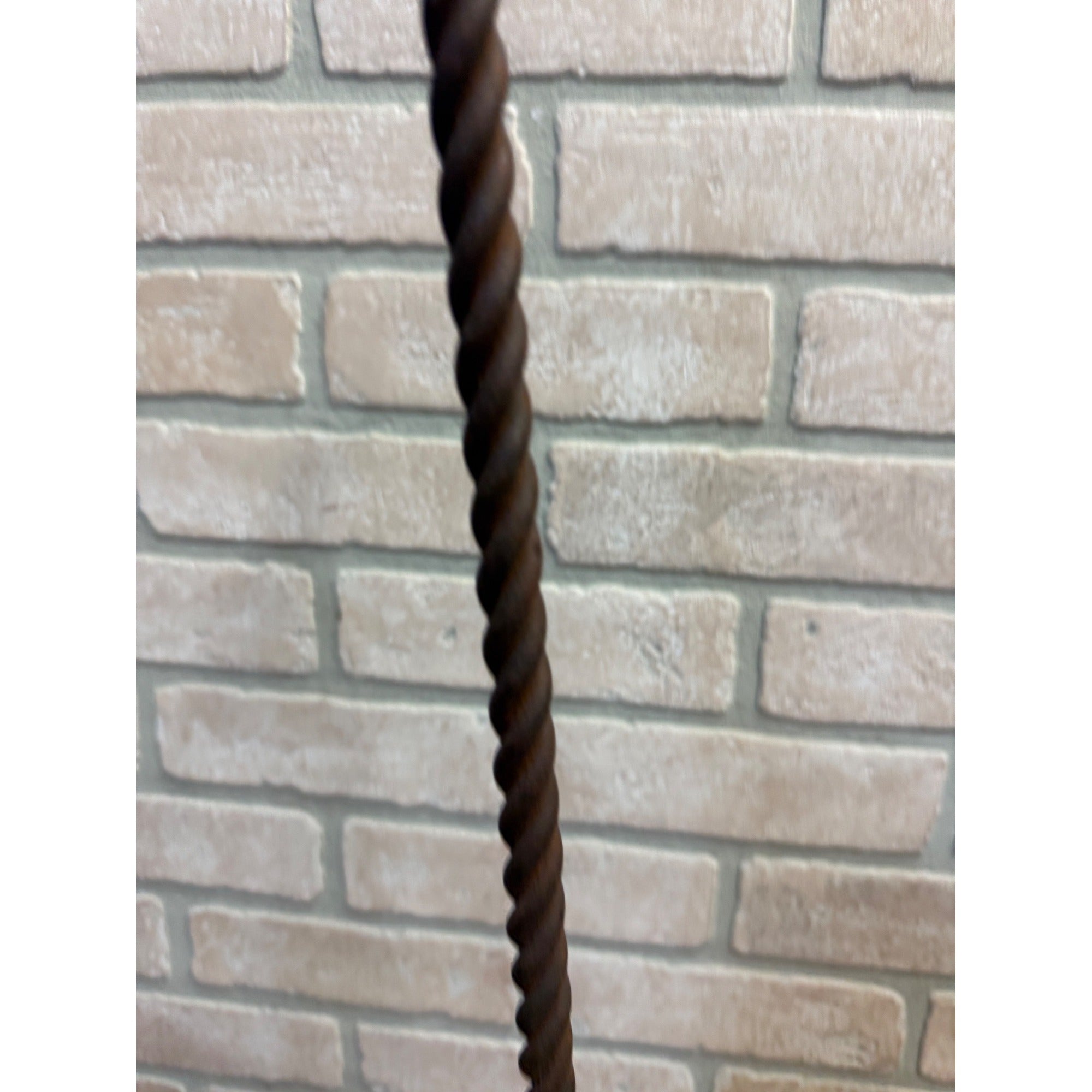 Pair Antique Lightning Rod Tripod Stands Twisted Wrought Iron Barn Roof Finials