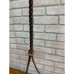 Pair Antique Lightning Rod Tripod Stands Twisted Wrought Iron Barn Roof Finials