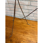 Pair Antique Lightning Rod Tripod Stands Twisted Wrought Iron Barn Roof Finials