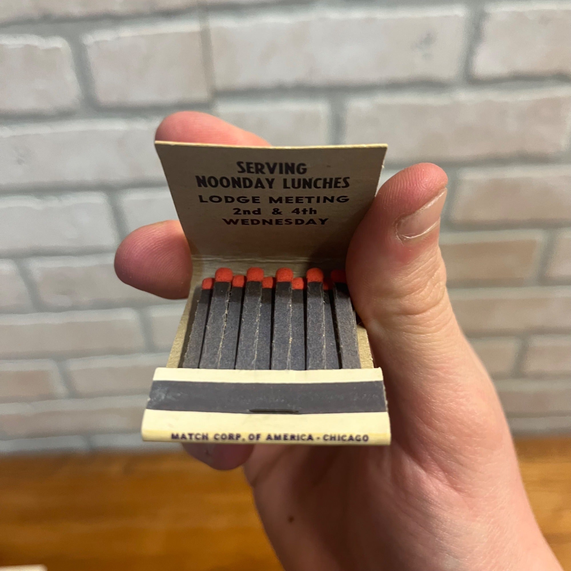 Neenah Menasha Elks Lodge Matchbook