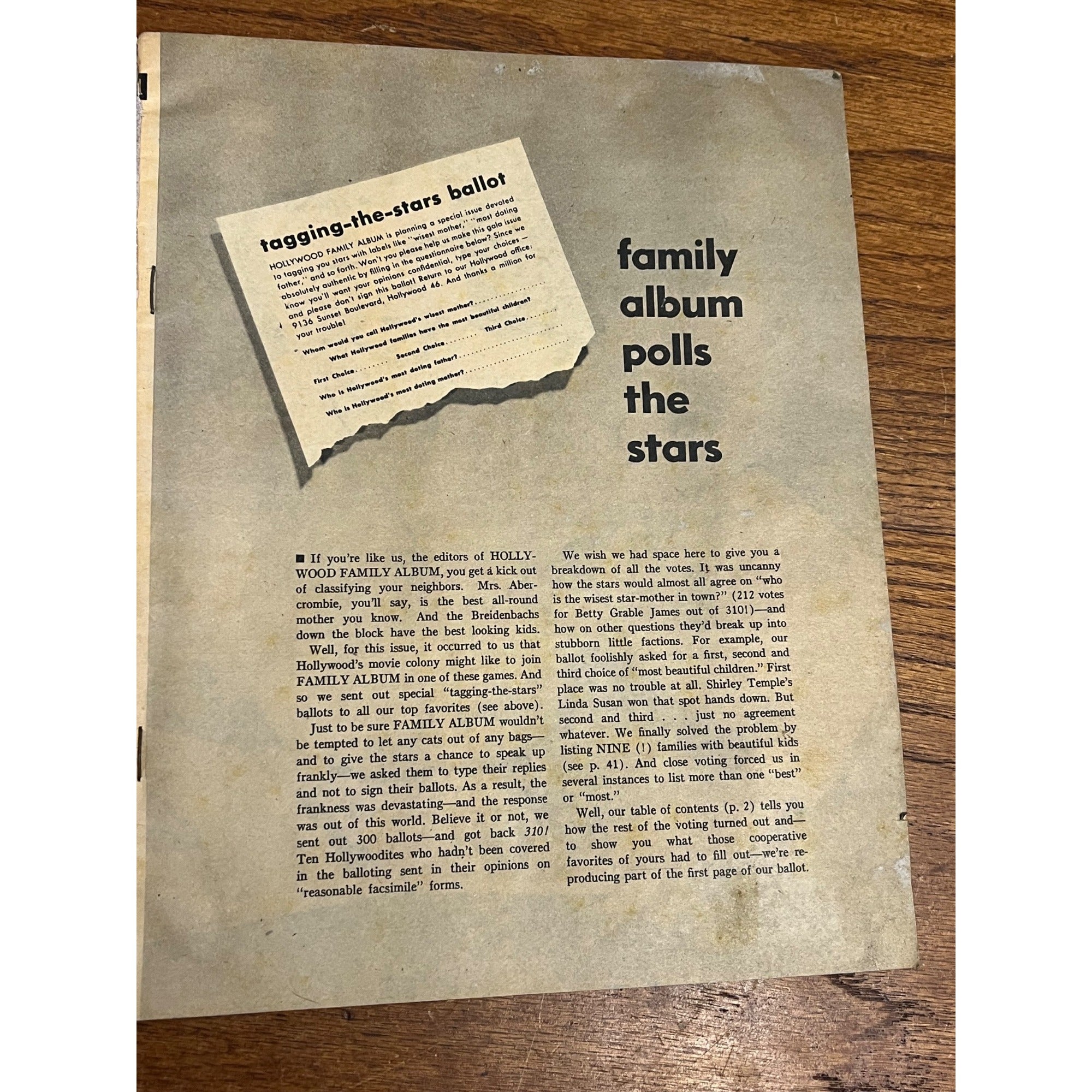 Vintage 1950 Hollywood Family Album Magazine No. 5 June Allyson/ Shirley Temple