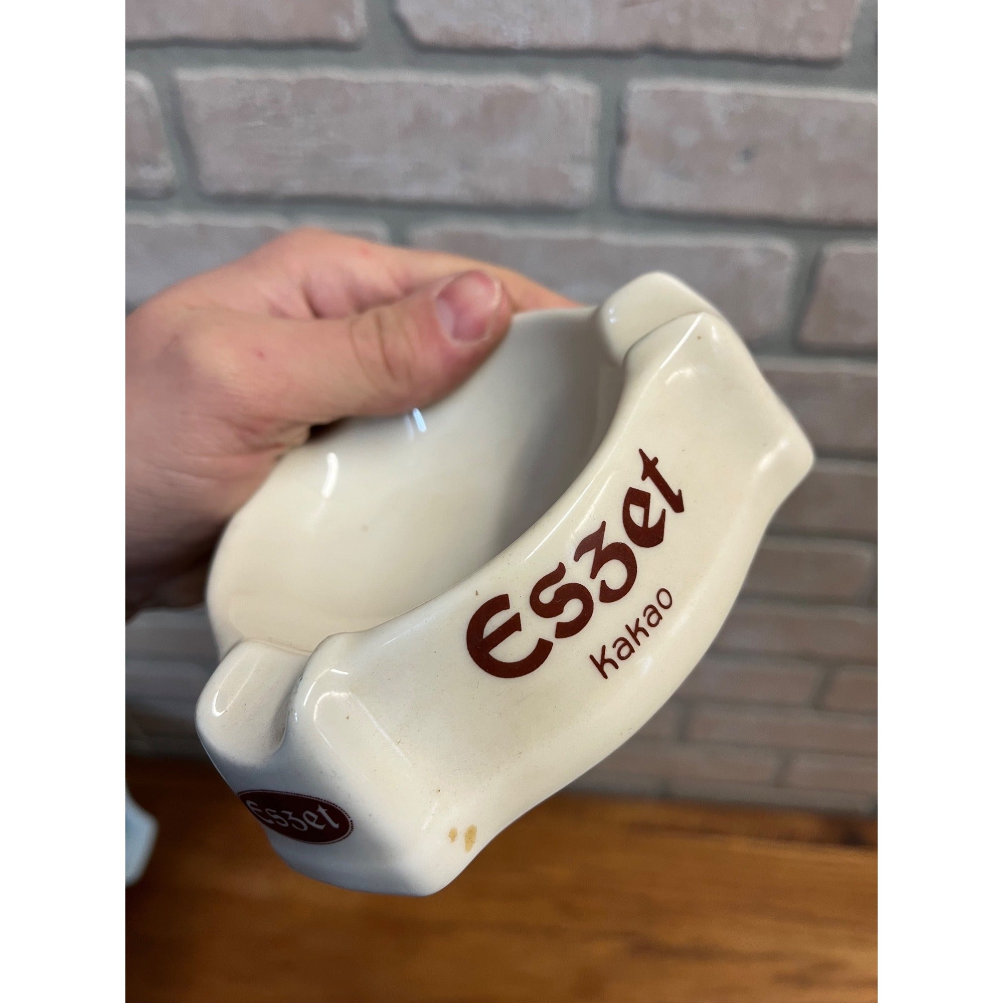 VINTAGE Porcelain Ashtray Eszet Chocolates Advertising Germany German