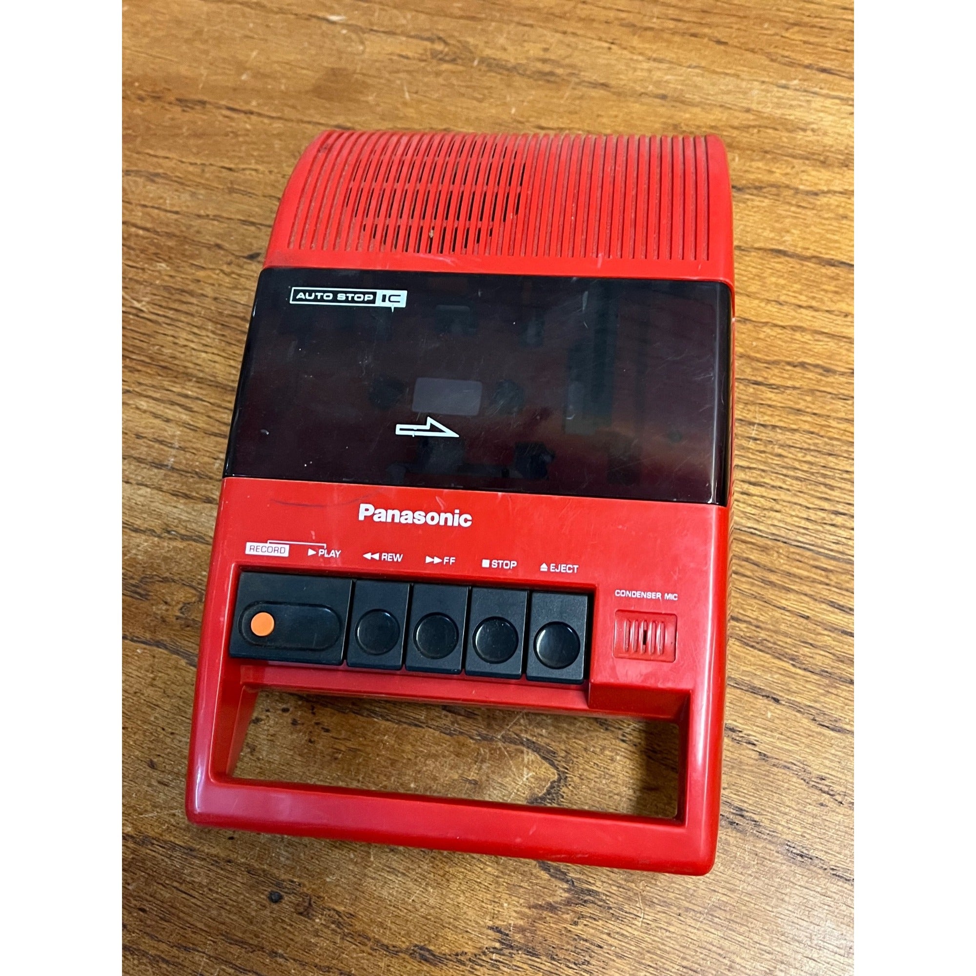 Vintage Panasonic RQ-44A Red Portable Cassette Tape Recorder - PARTS / REPAIR