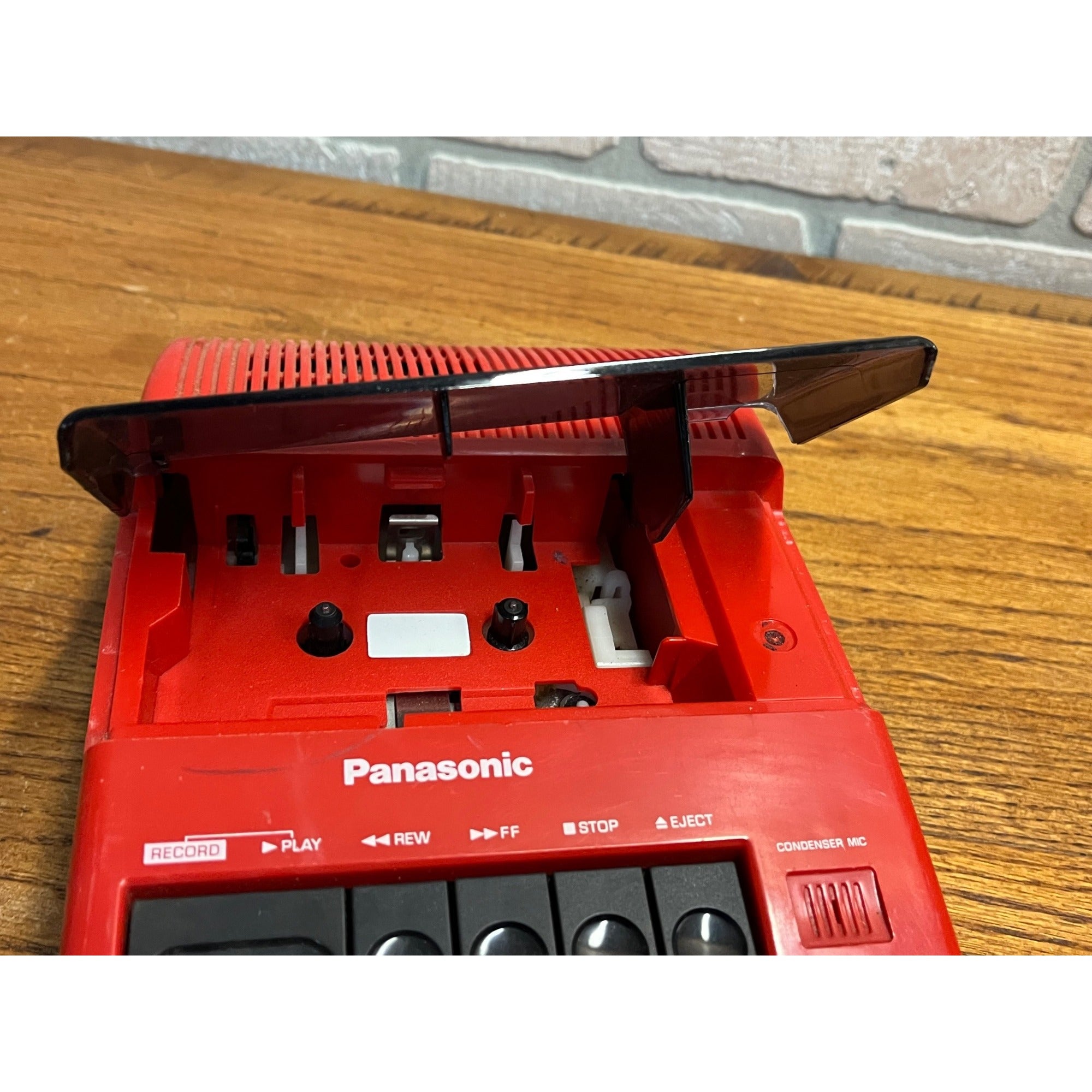 Vintage Panasonic RQ-44A Red Portable Cassette Tape Recorder - PARTS / REPAIR