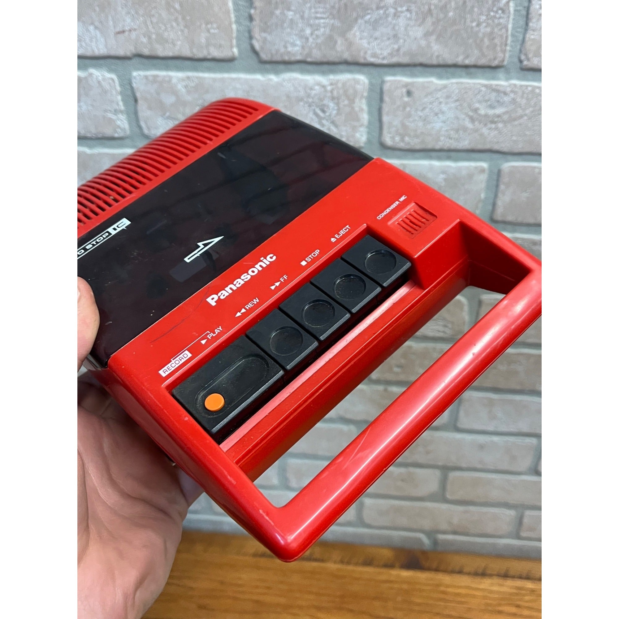 Vintage Panasonic RQ-44A Red Portable Cassette Tape Recorder - PARTS / REPAIR
