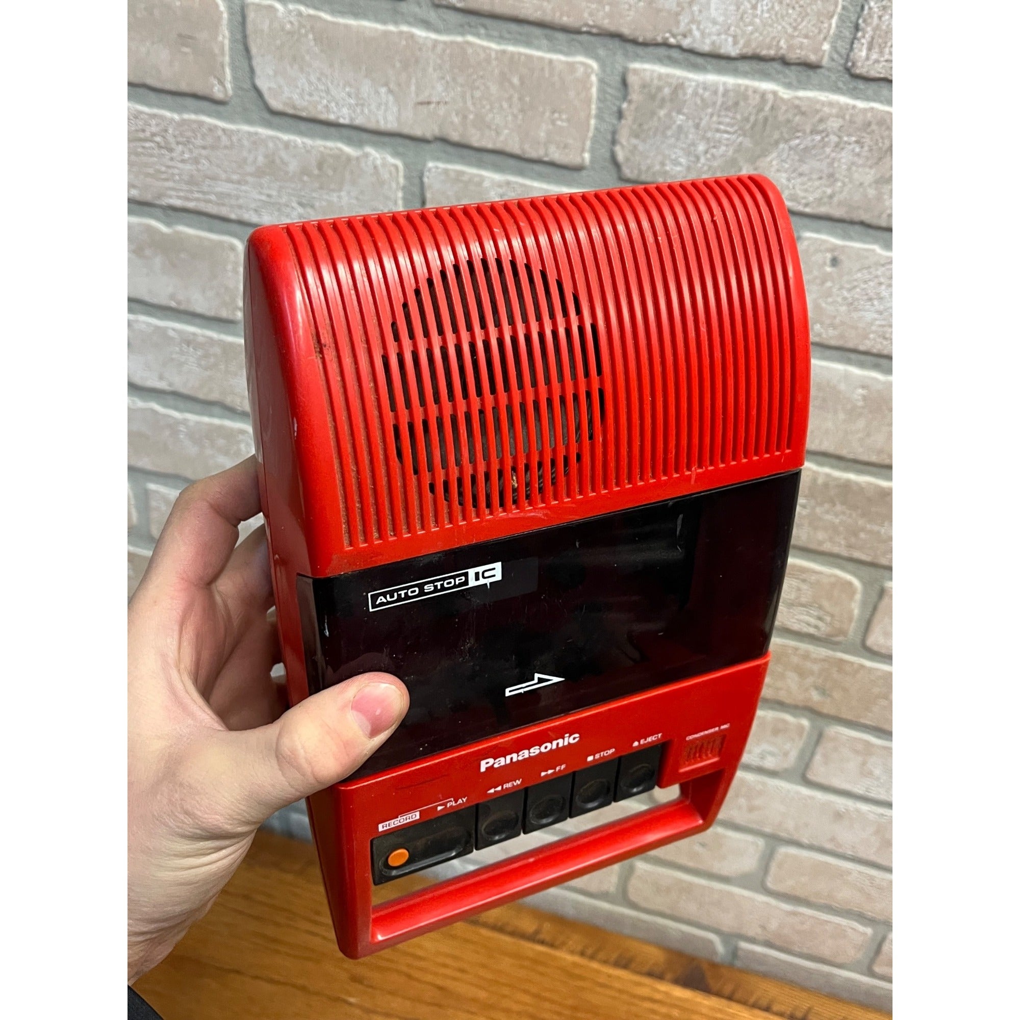 Vintage Panasonic RQ-44A Red Portable Cassette Tape Recorder - PARTS / REPAIR