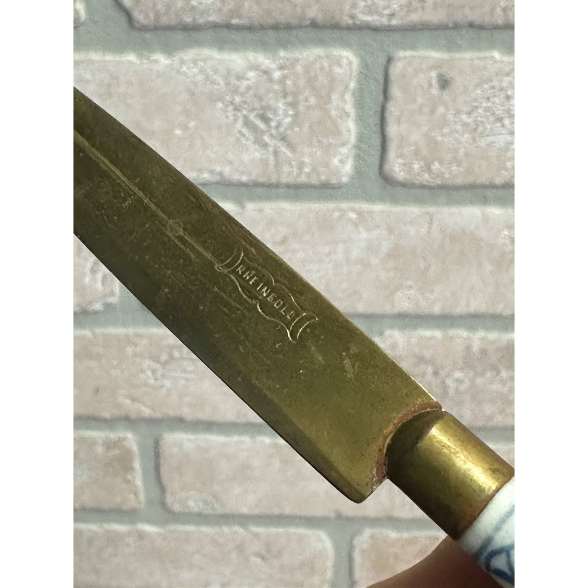 Vintage Rheingold Fruit Knife Porcelain Handle