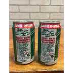 Vintage 1994 7UP Uncola Island Sweepstakes Promo Soda Cans (2) Empty Retro