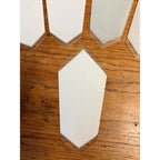 Antique 1930s Art Deco Skyscraper Polychrome 5 Slip Shade Chandelier Geometric
