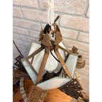 Antique 1930s Art Deco Skyscraper Polychrome 5 Slip Shade Chandelier Geometric