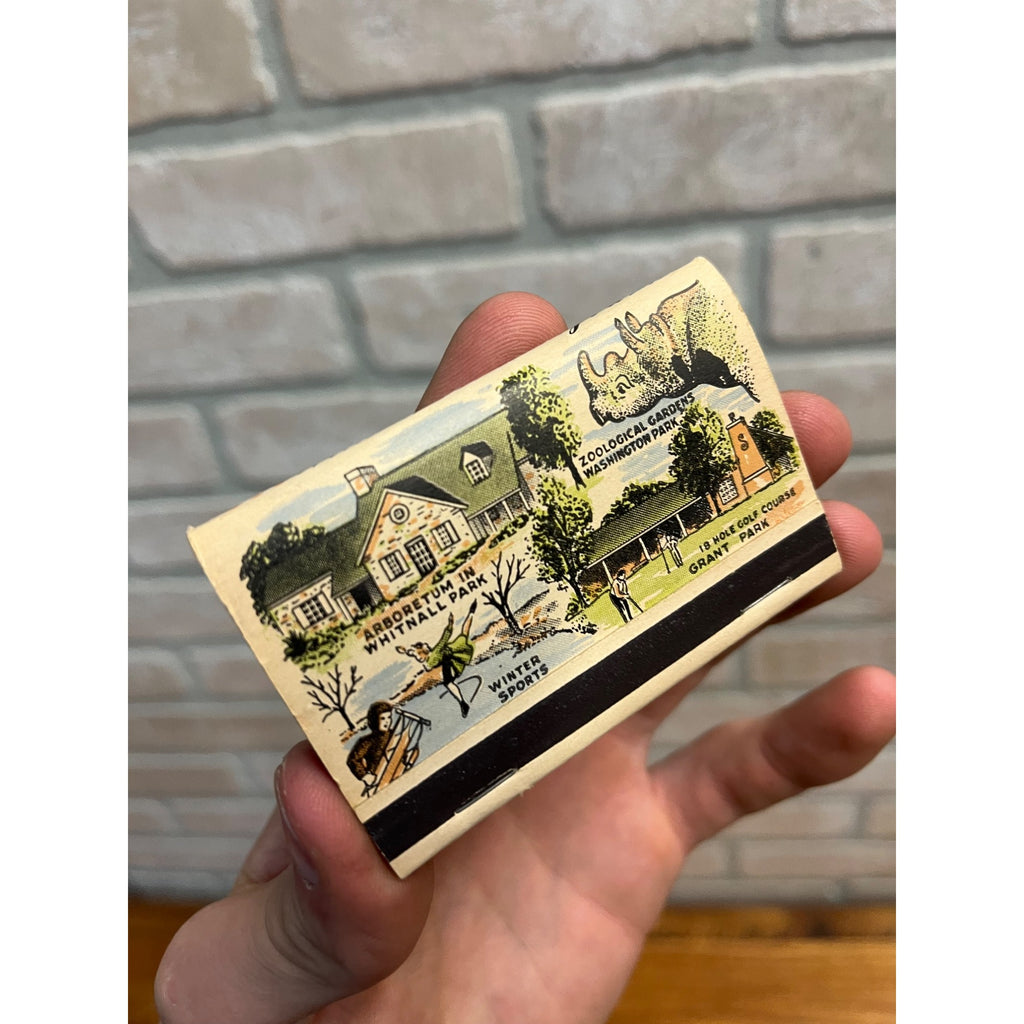 Vintage Milwaukee County Parks Wisconsin Tourism Large Matchbook Full Unused