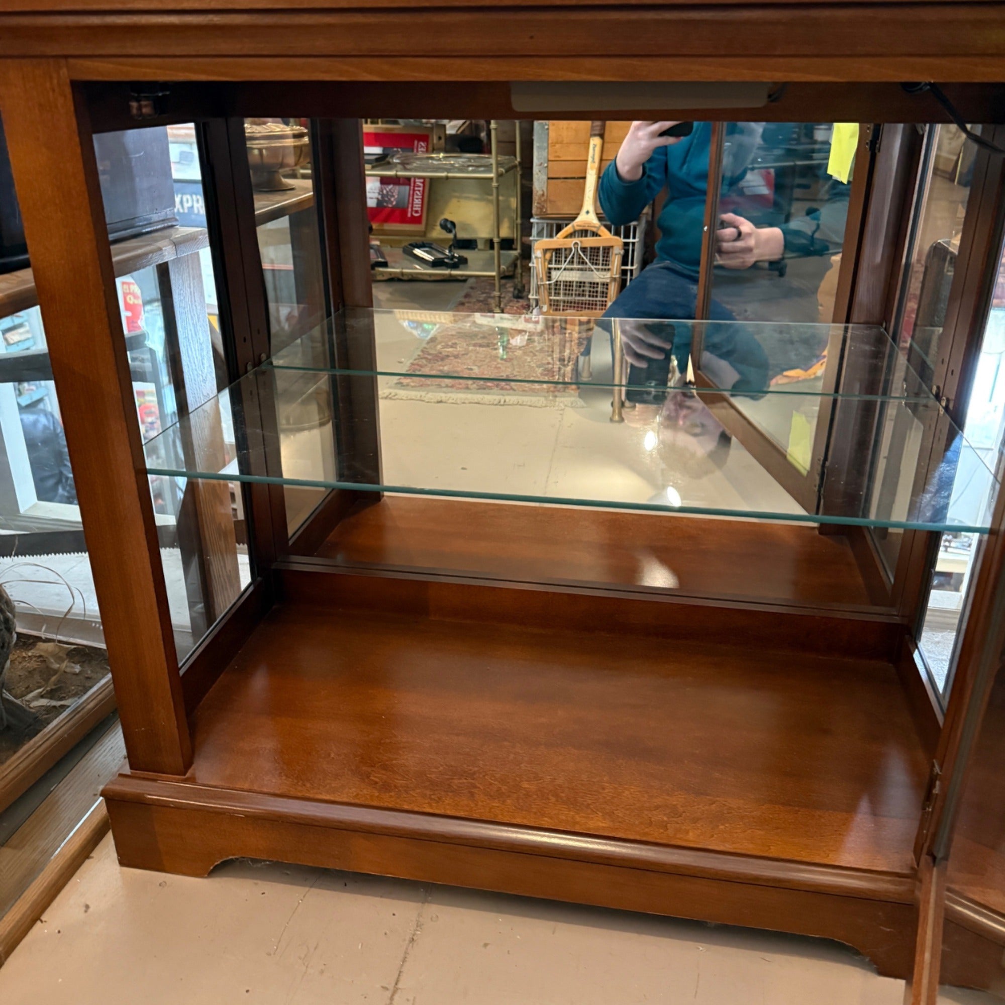 Wooden Lighted Display Cabinet Case