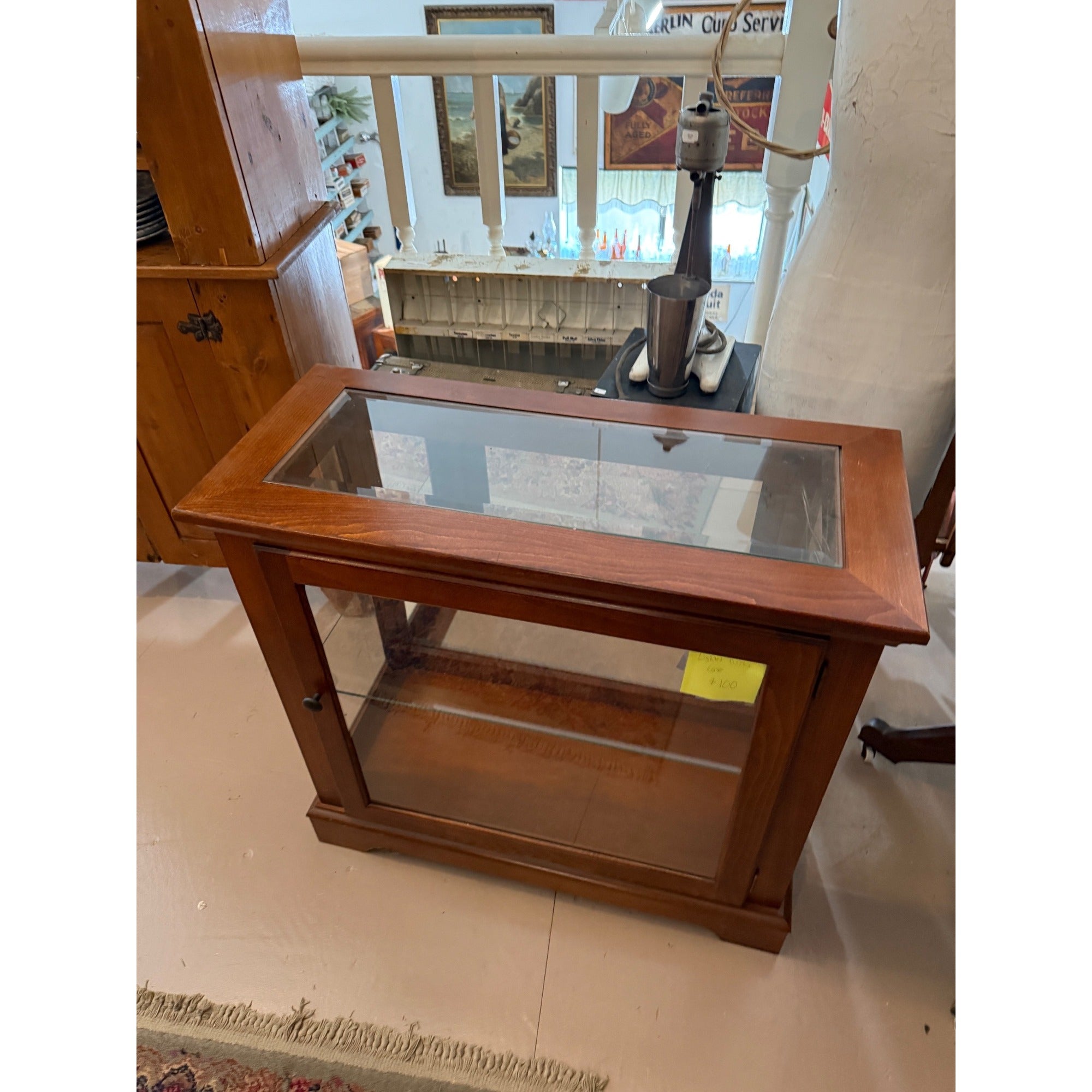 Wooden Lighted Display Cabinet Case