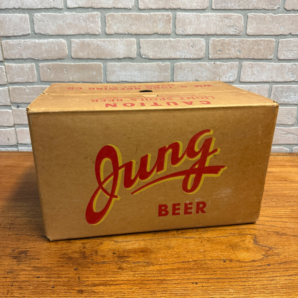 Vintage Jung Brewery Random Lake Wisconsin WI Beer Cardboard Case / Crate