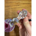 Vintage Fenton Cranberry Opalescent Hobnail Glass Cruet w/ Stopper