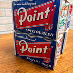 (4) Vintage Point Beer 6-Pack Case Carriers w/ AF Basebrau Flat Cans Stevens Point WI