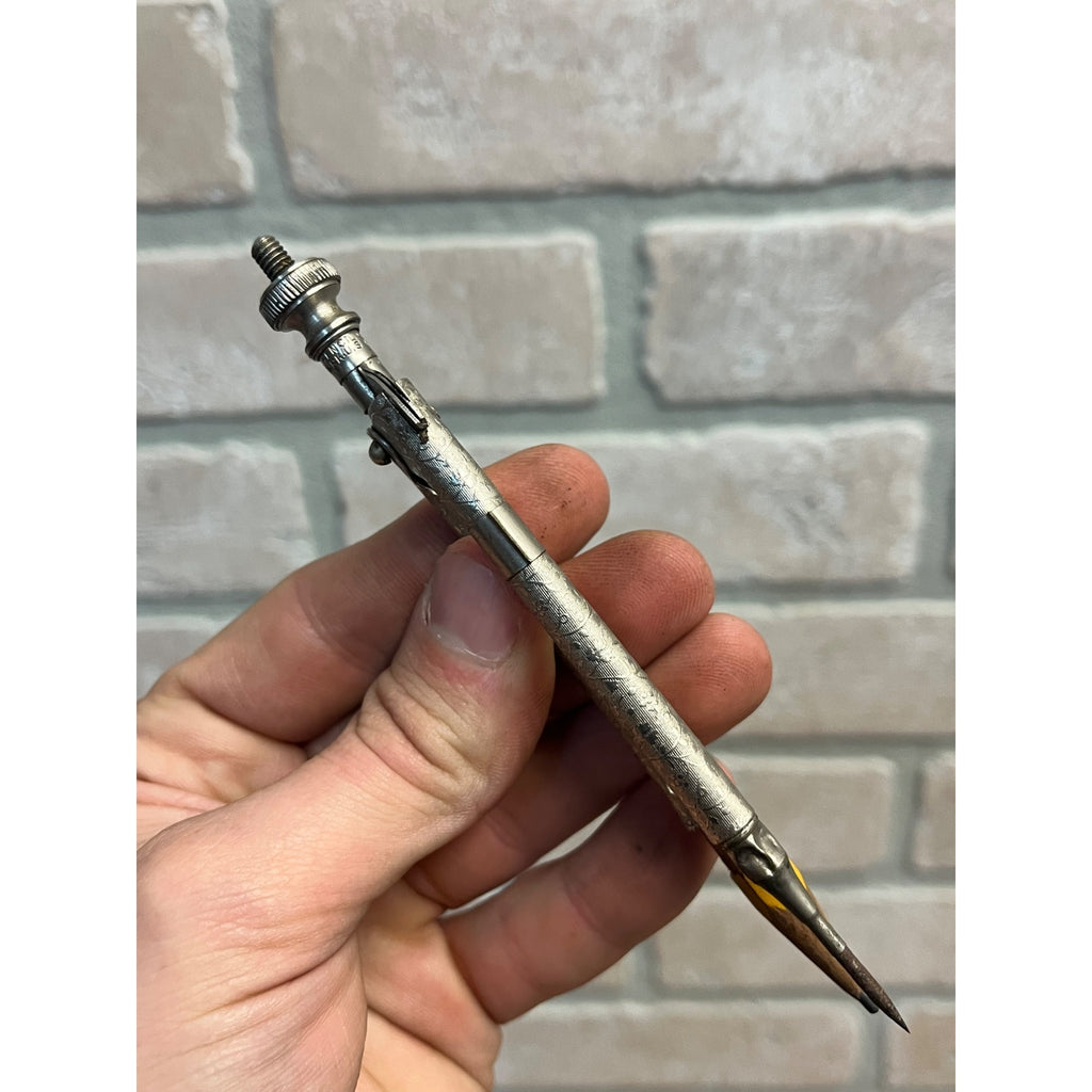 Antique Eagle Pencil Co. Ornate Floral Design Compass - Works