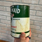 Vintage Premium Quaker Maid Motor Oil Can 1 Quart SEA 30w