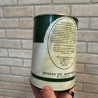 Vintage Premium Quaker Maid Motor Oil Can 1 Quart SEA 30w