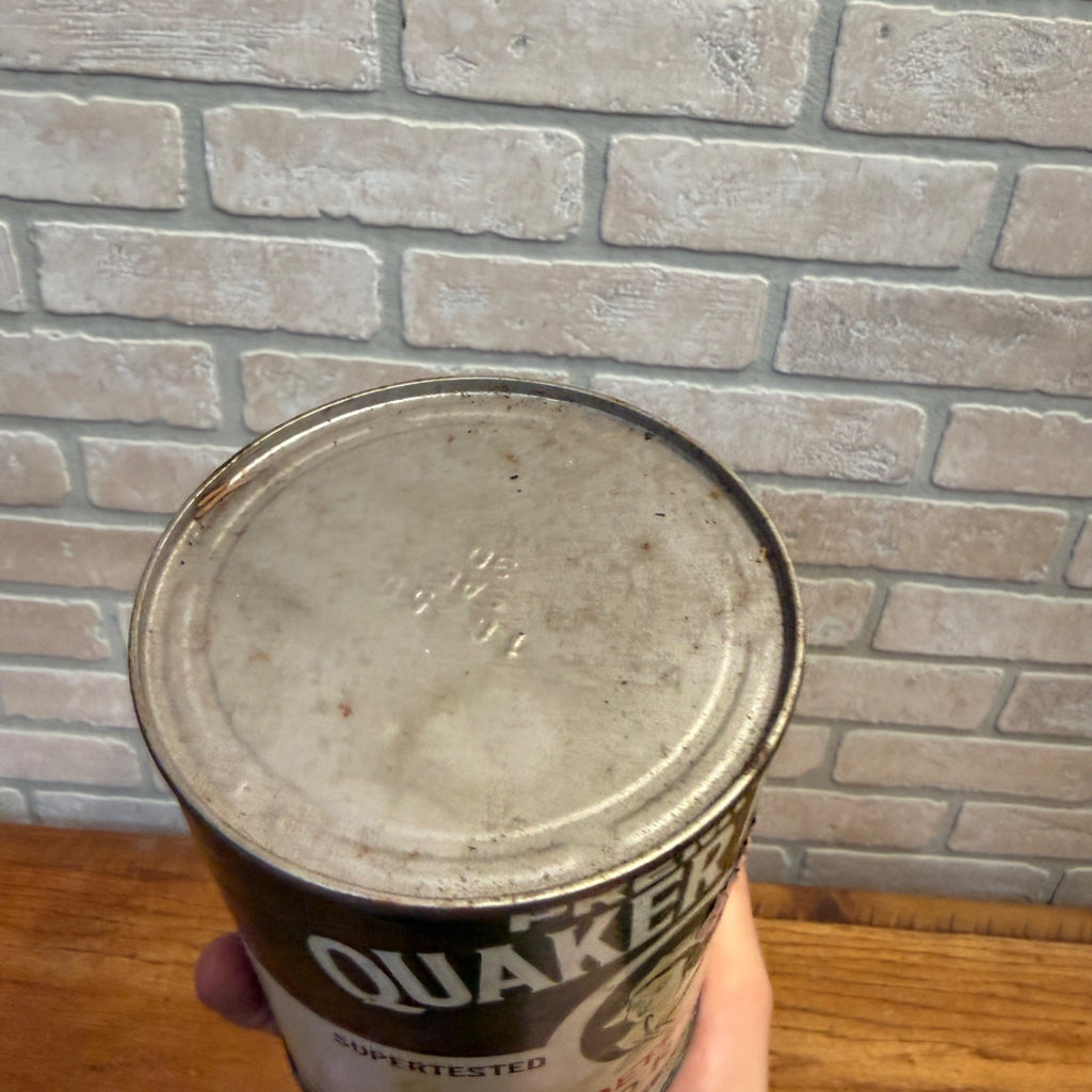 Vintage Premium Quaker Maid Motor Oil Can 1 Quart SEA 30w