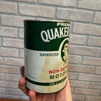 Vintage Premium Quaker Maid Motor Oil Can 1 Quart SEA 30w