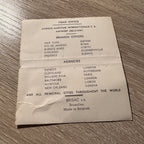 Vintage Belgian Line Railroad Train C Ship Shipping Cruise Advertising Matchbook
