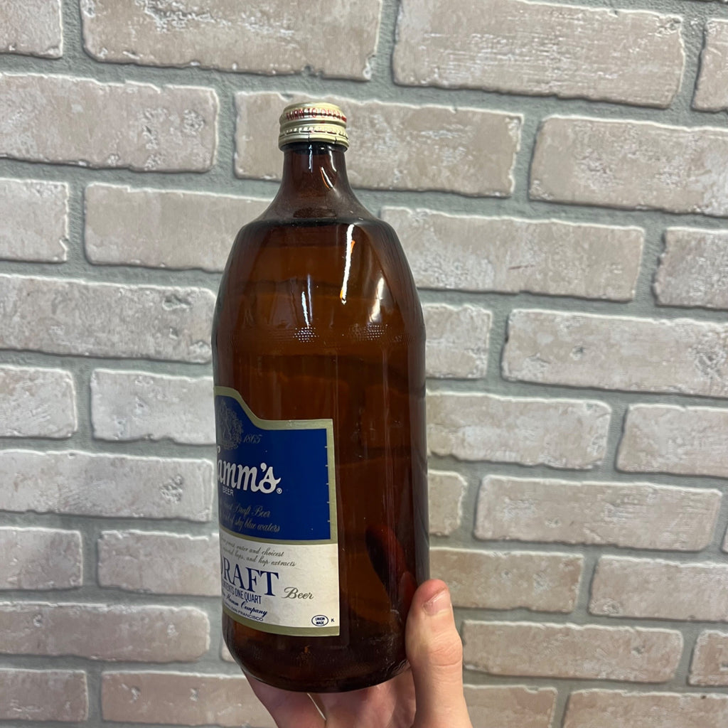 Vintage Hamms Draft Quart 1970s Beer Bottle RARE