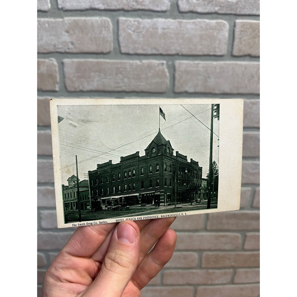 Baldwinsville,NY Hotel Seneca and Post Office Onondaga County New York Postcard