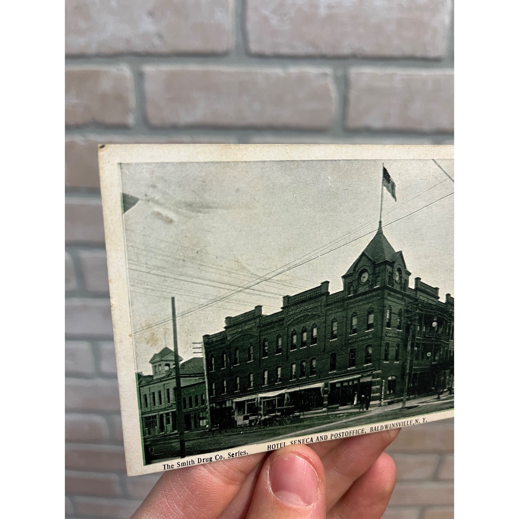 Baldwinsville,NY Hotel Seneca and Post Office Onondaga County New York Postcard