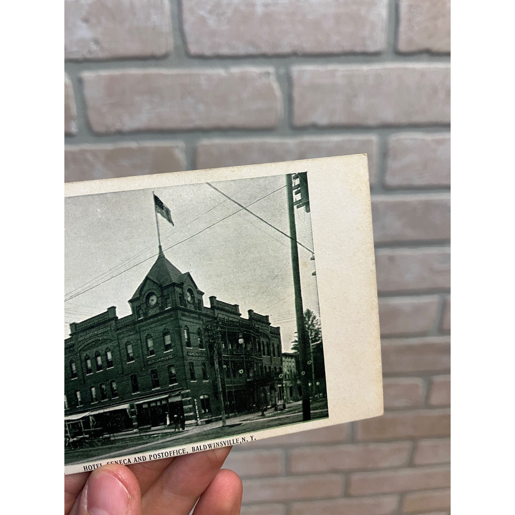 Baldwinsville,NY Hotel Seneca and Post Office Onondaga County New York Postcard