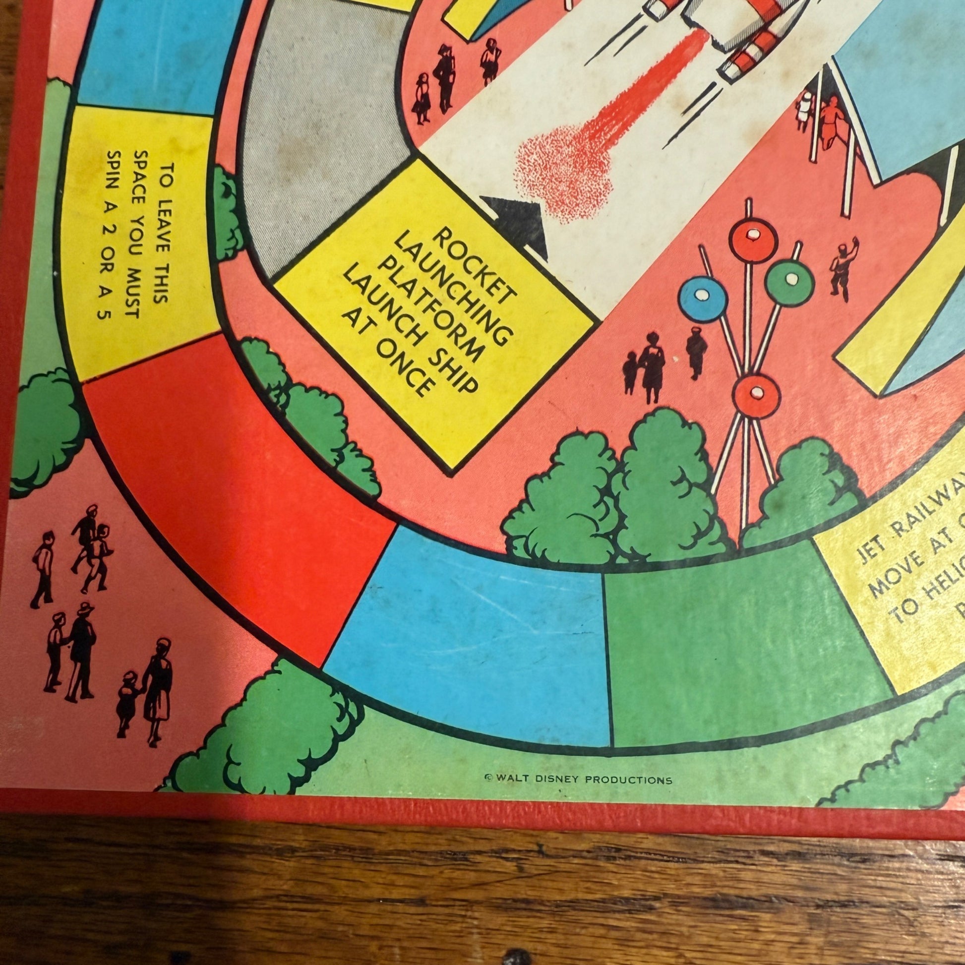Walt Disney's Tomorrowland: Rocket to the Moon Game Board Only 1958