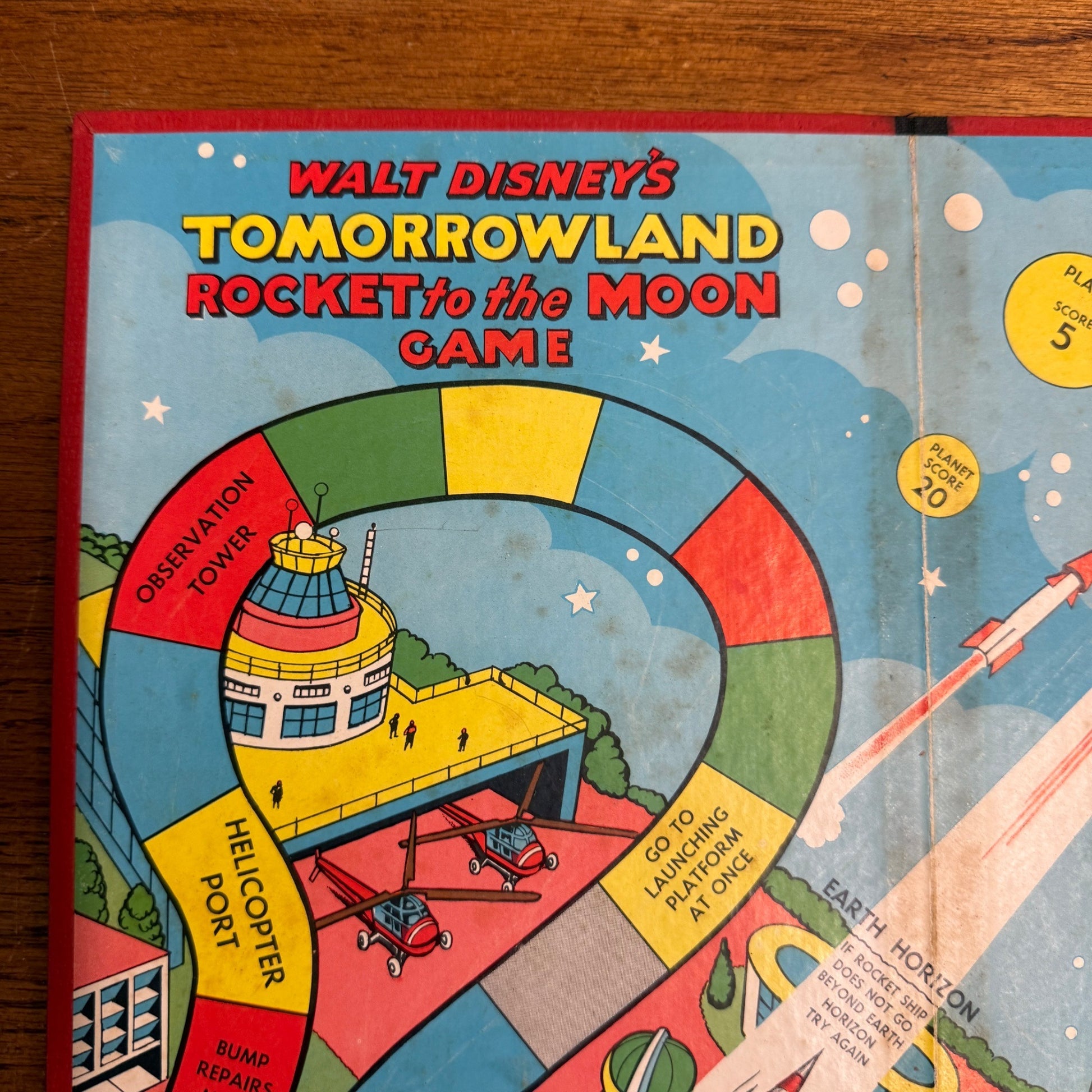Walt Disney's Tomorrowland: Rocket to the Moon Game Board Only 1958