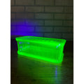 1930s Uranium Glass Kitchen Refrigerator Storage Box Glows W/ Lid Green Depression