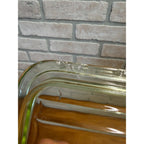 1930s Uranium Glass Kitchen Refrigerator Storage Box Glows W/ Lid Green Depression
