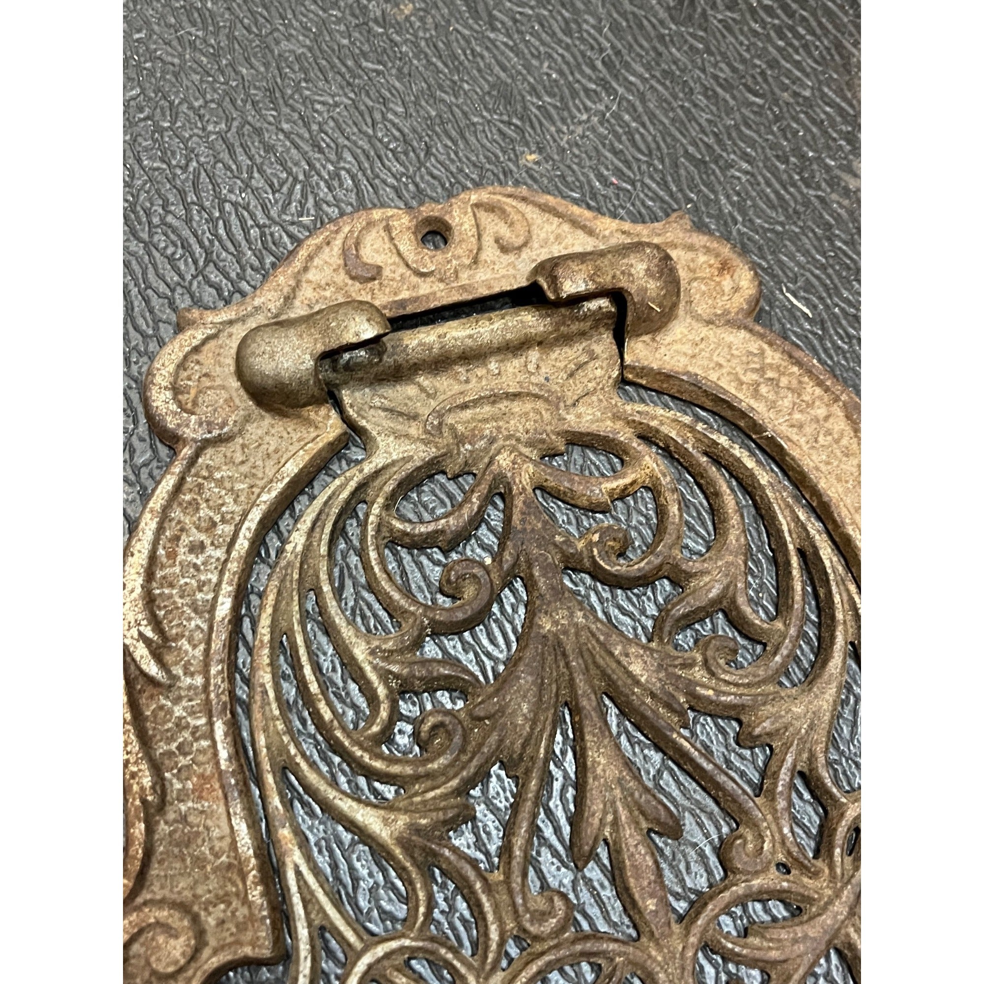 Vintage Folding Warming Shelf Wood Stove Cast Iron Ornate Architectural Salvage