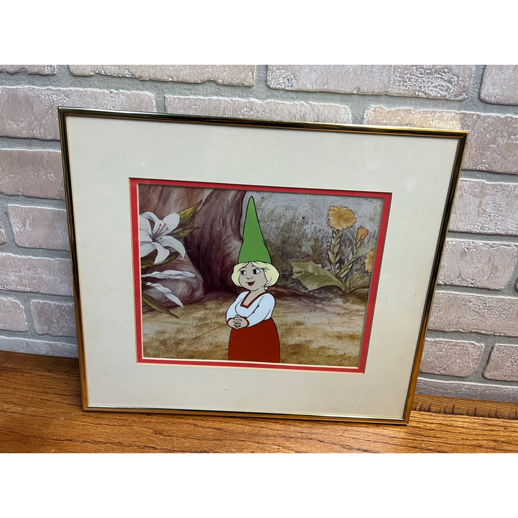 Original 1980 Gnomes CBS Film Animation Cel Framed Wil Hugen