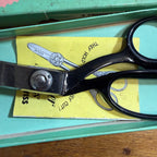 WISS 9” Model C Pinking Shears Vintage Black Handle 3-1/2” Length Cut w/ Box