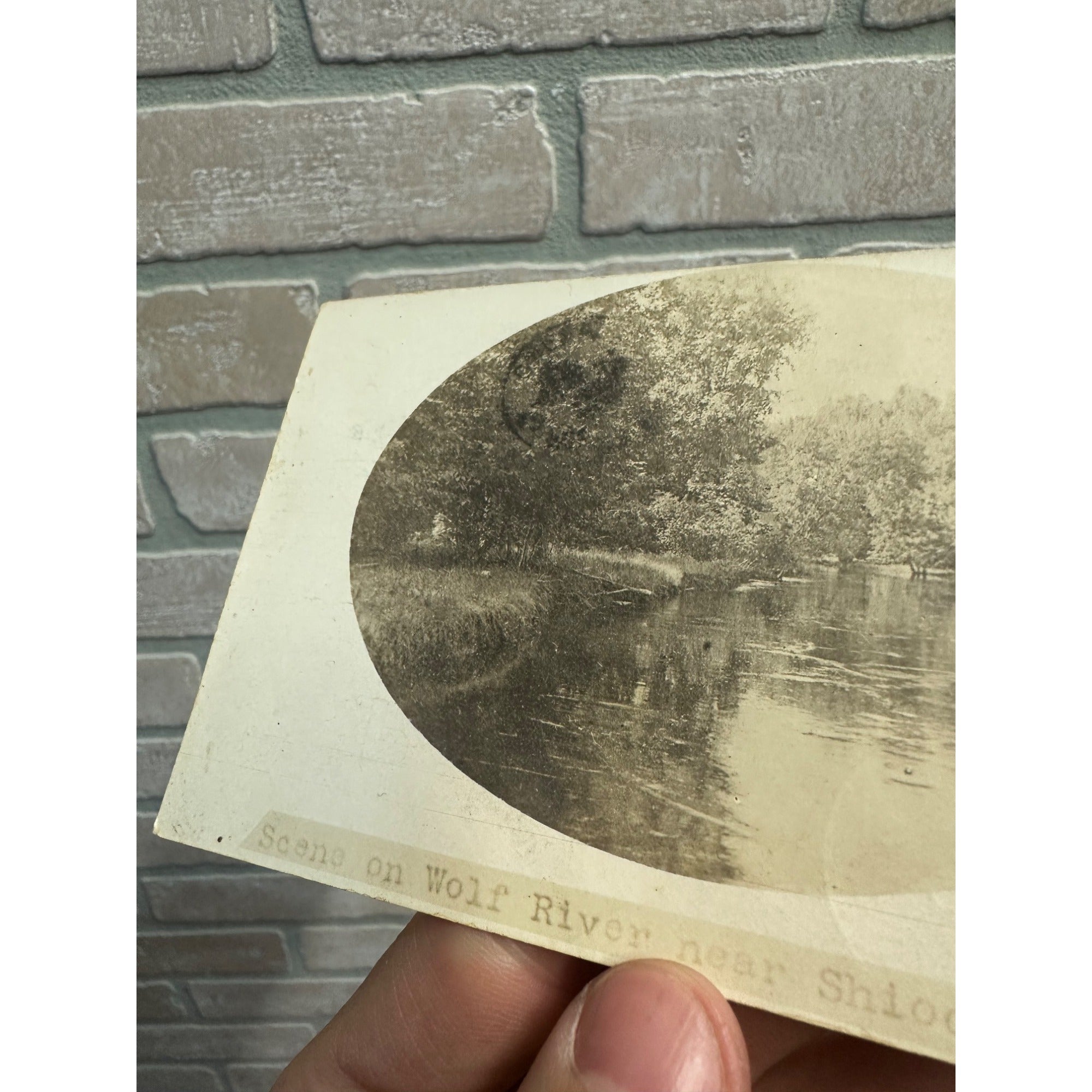 Scene on Wolf River Schiocton Wisconsin RPPC Real Photo Vintage Postcard WI